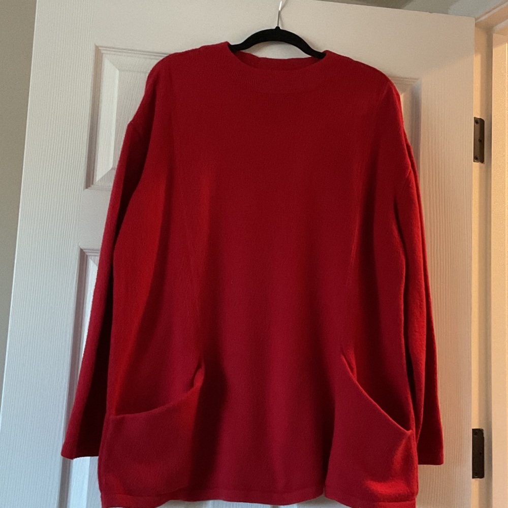 J. Jill Red crew neck Sweater